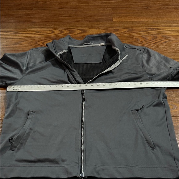 Volvo Official Branded Soft Gray Zip Up Lightweight Jacket Men's XL Logo on Back - Picture 3 of 8